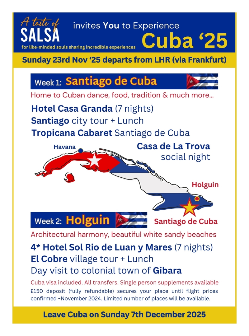 A Taste of Salsa - Cuba '25 Holiday