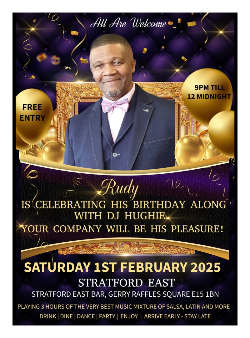 Flyer Stratford East 1st Feb 2025 Rudi